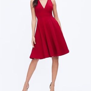 Dress The Population Catalina Crepe V-Neck Sleeveless A-Line Dress Sz S NWT